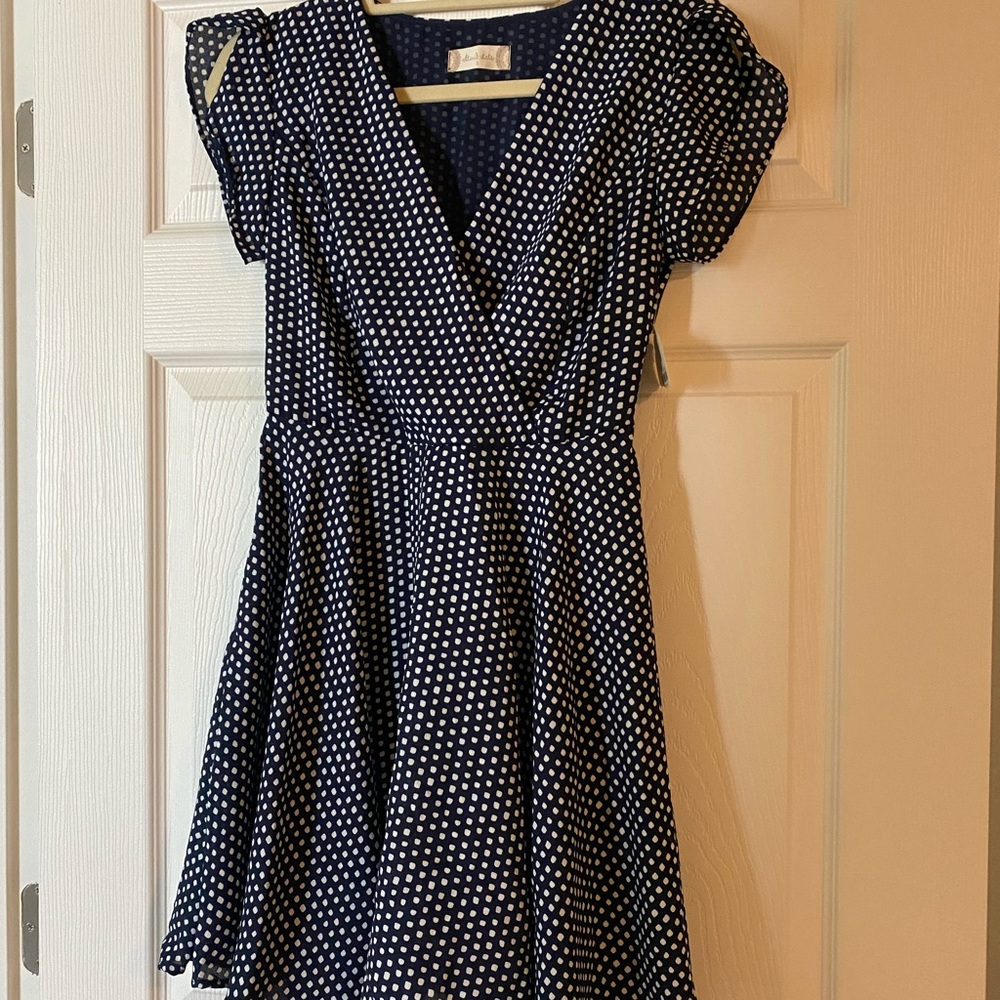 Altar'd State Blue Polka Dot Dress S